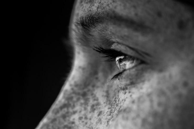 True Motivation. Photograph of women's eye by Christopher Burns