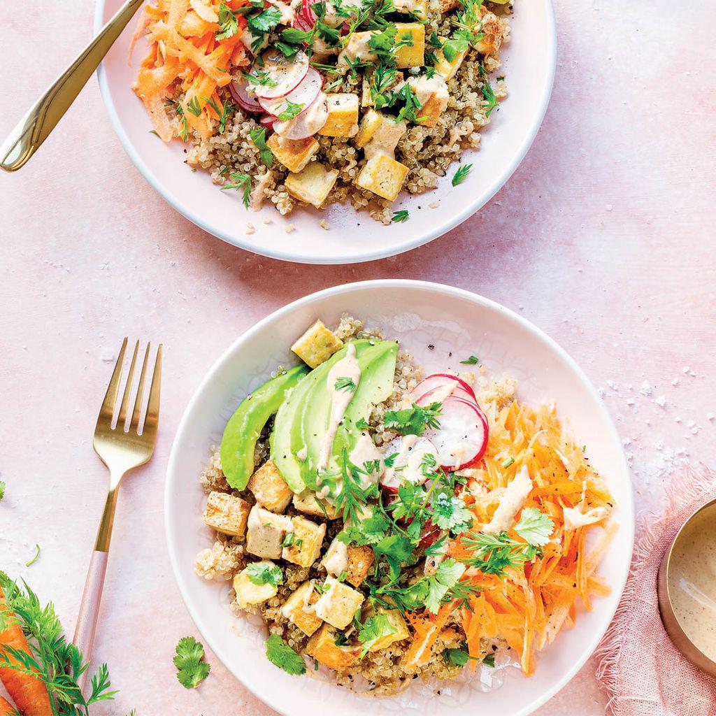 Crispy Tofu over Quinoa_91
