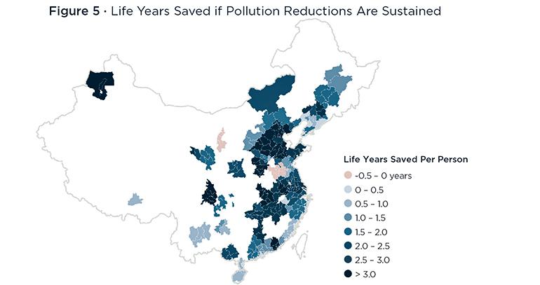 pollution map China 