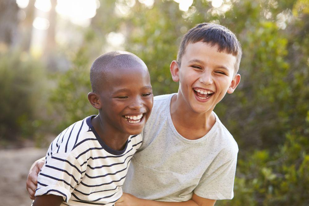 boys laughing