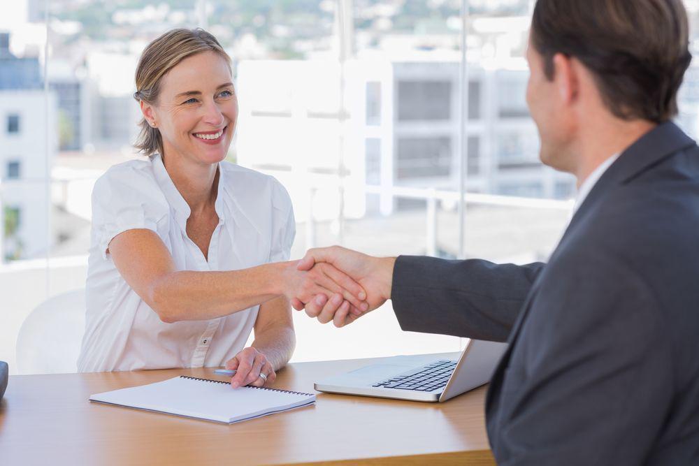 Woman interviewing