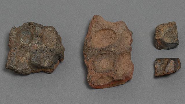 gold mold fragments - gold purifying