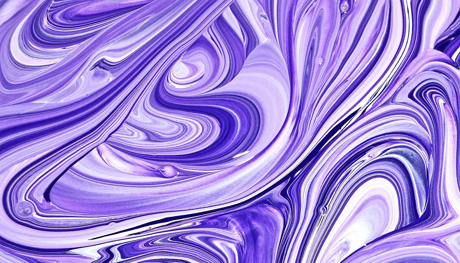 Purple and white paint swirled together