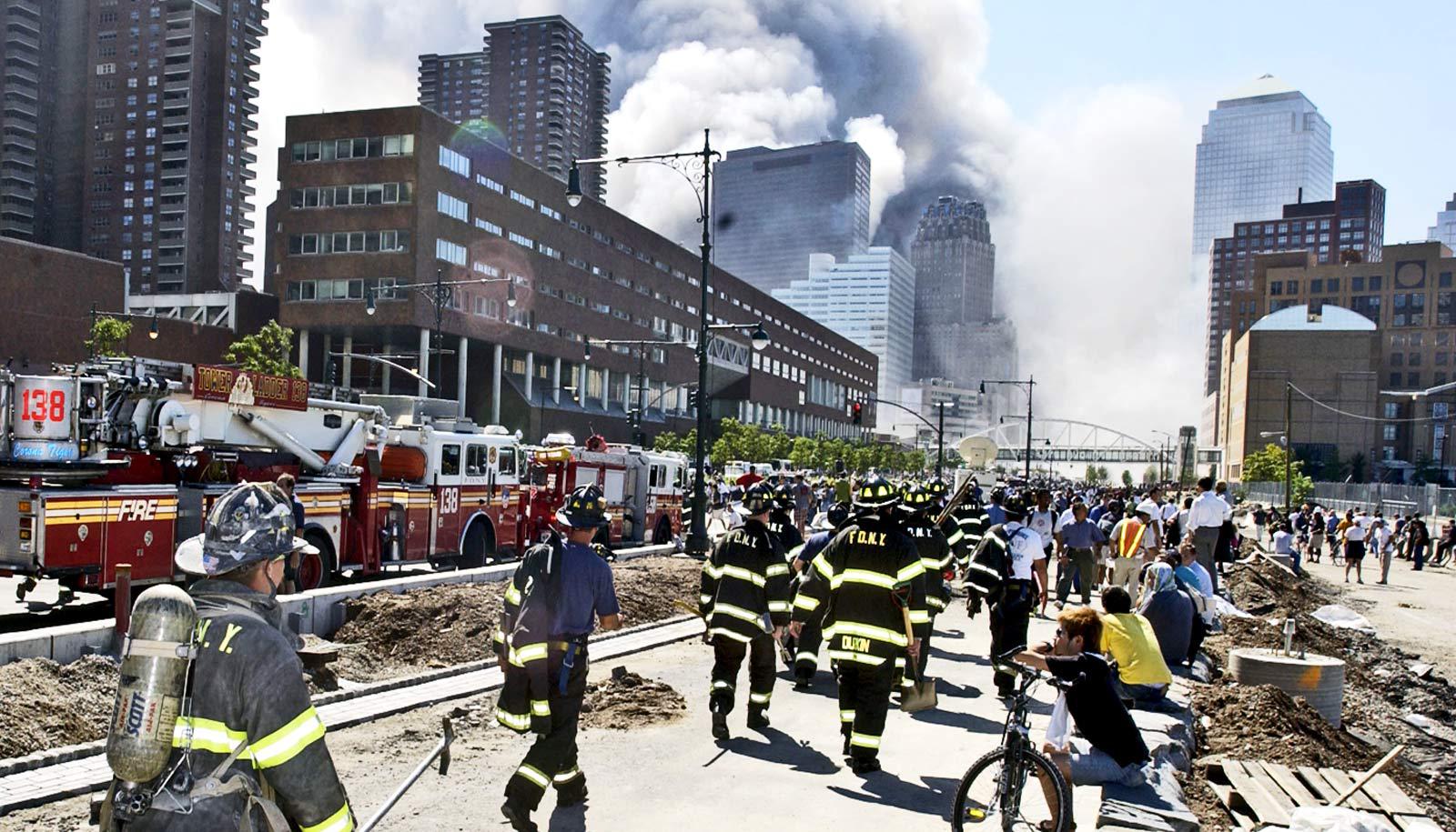 firefighters on west side highway on 9/11