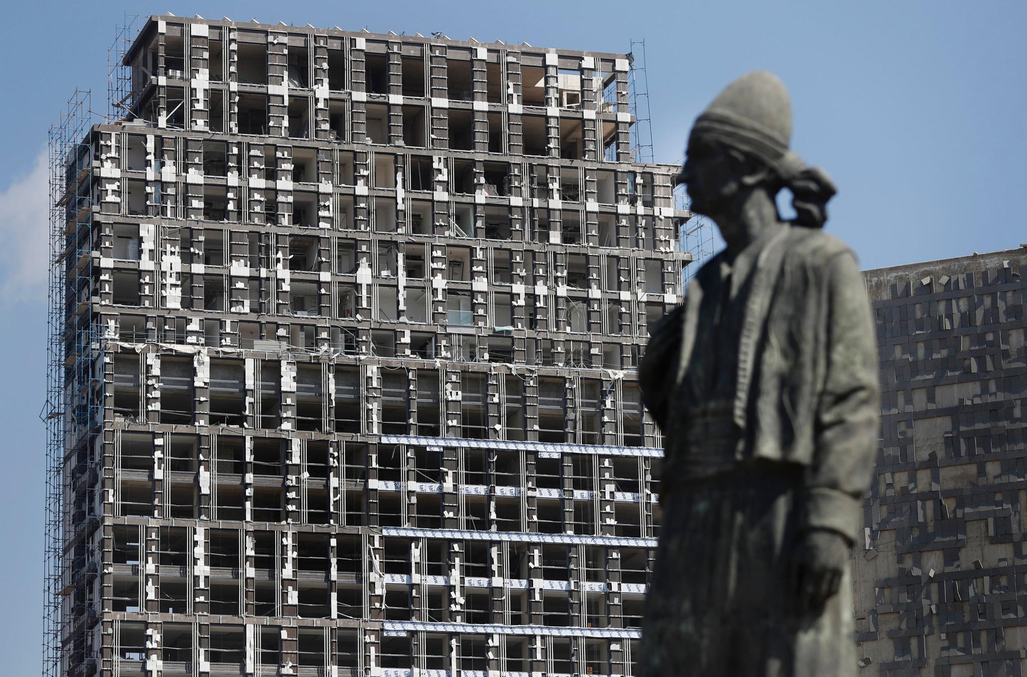 Office windows were blown out (AP)