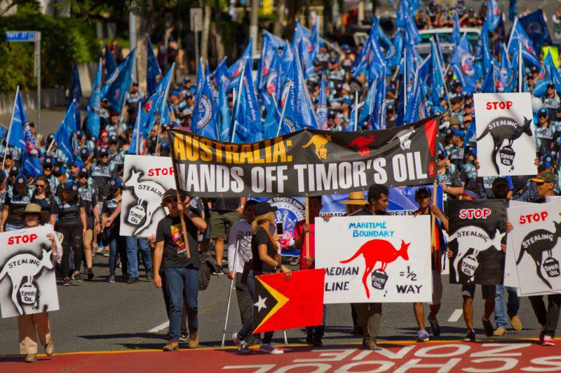 Hands off Timorese Oil - Brisbane May Day 2017 parade