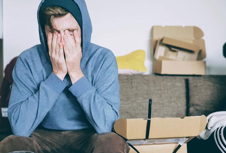 5 Ways to Help College Students Who Struggle with Anxiety by Carol Duke. Photograph of a stressed out student by Christian Erfurt