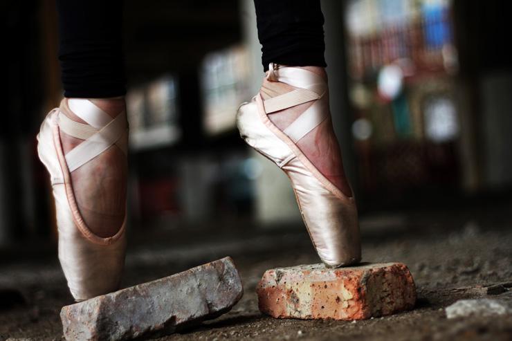 Balance, optimal performance, photograph of ballet slippers by Sarah Cervantes