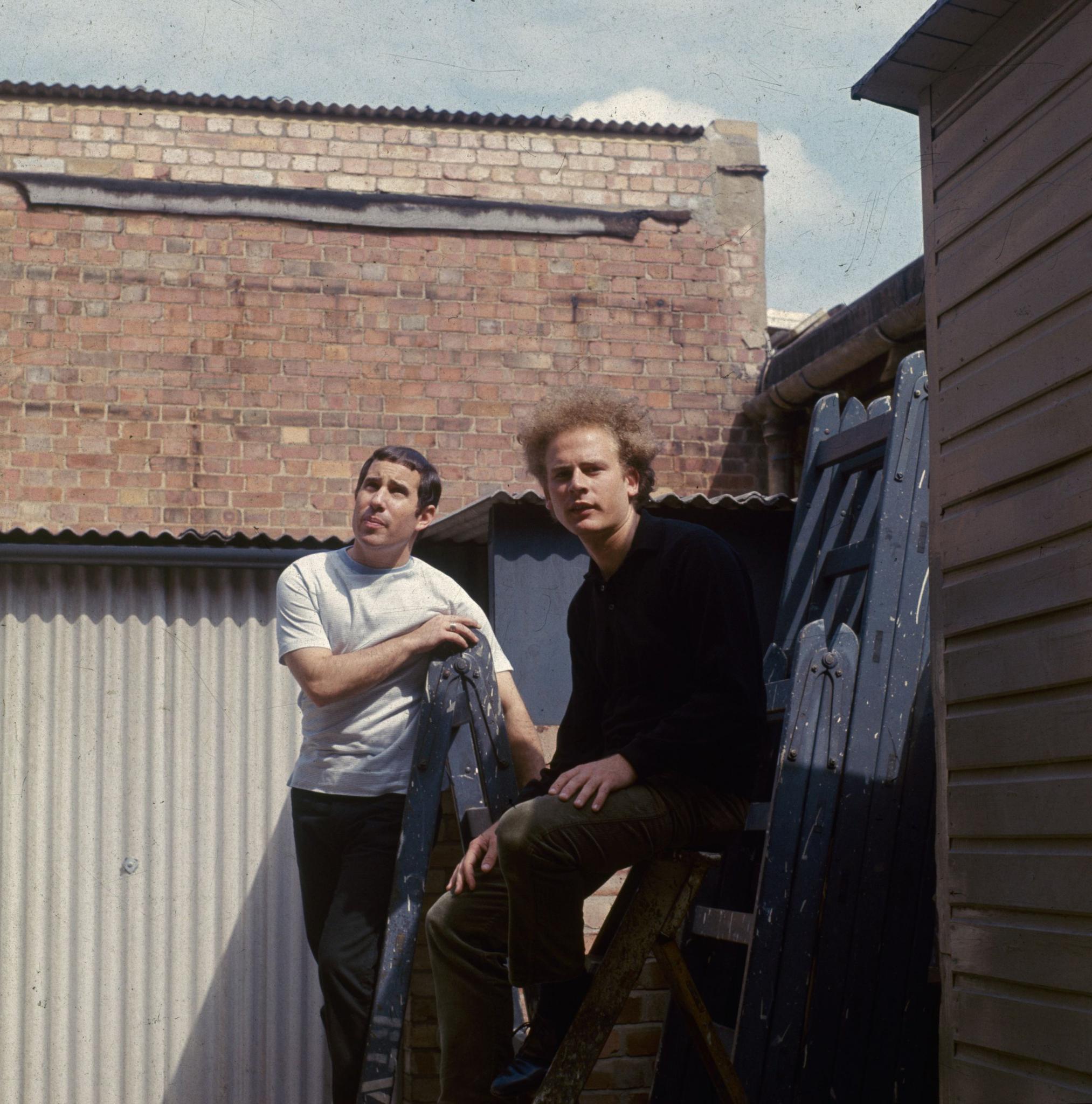 Simon and his childhood buddy Garfunkel, right, were originally defiant East Village folkies.