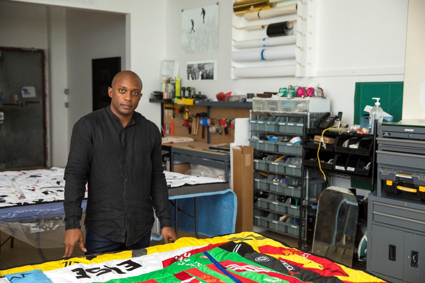 Artist Hank Willis Thomas. His show is up at Jack Shainman's two Chelsea galleries in New York and runs through May 12. It features 15 works based on photographs of 20th century protest movements around the world.