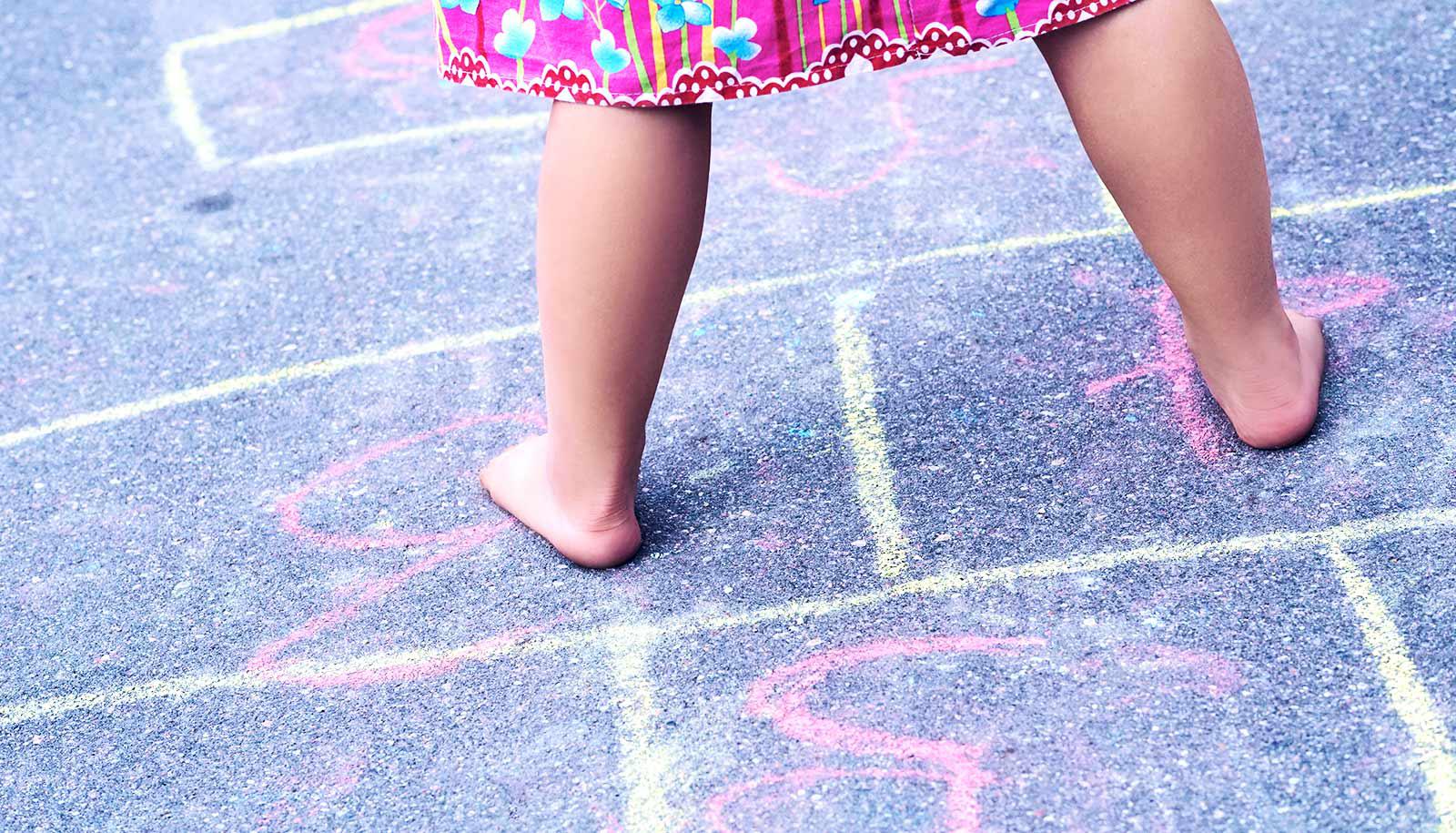 hopscotch little girl