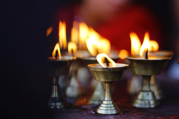 Mindful Space, photograph of candles by Animesh Basnet