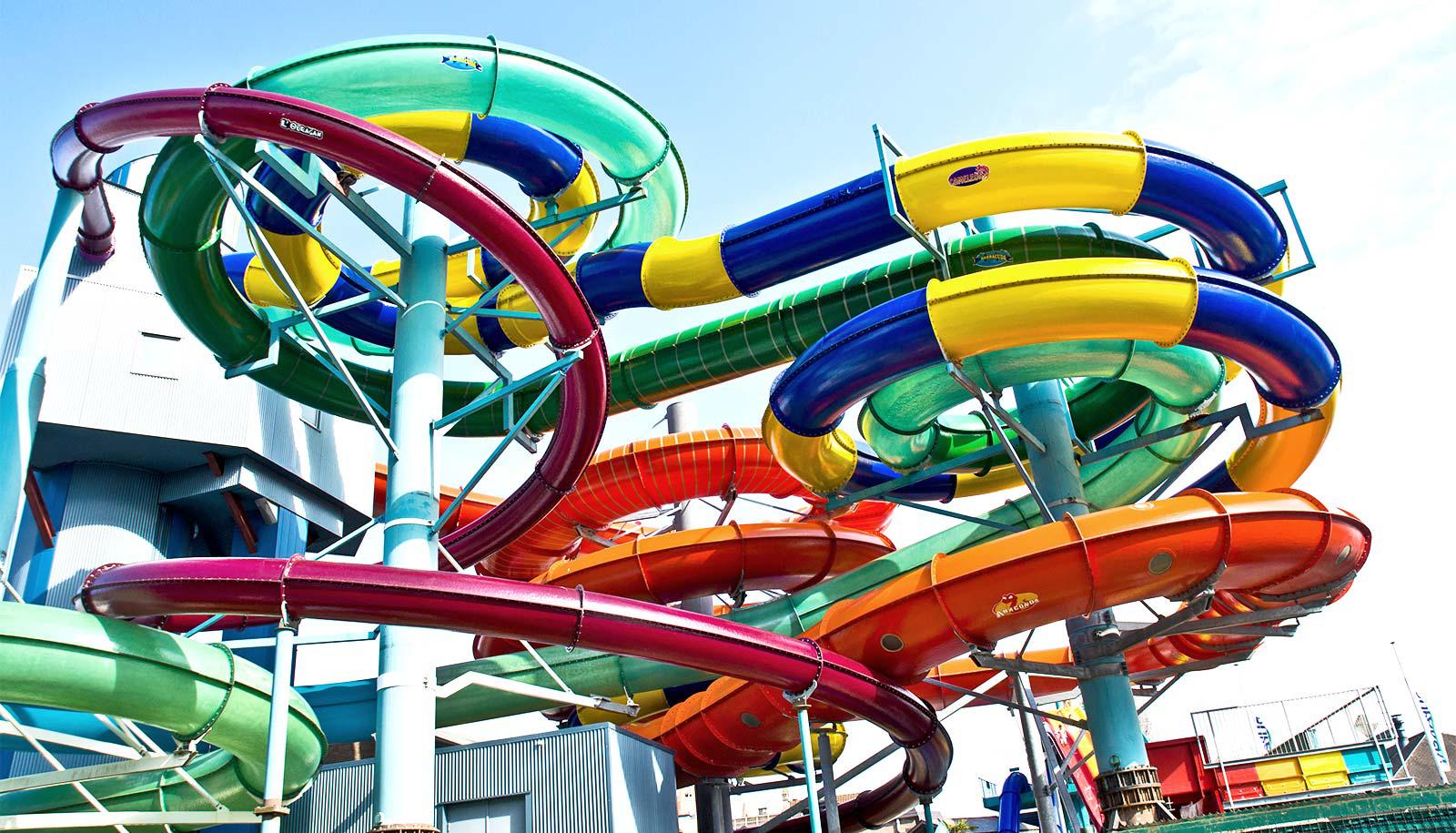 water slide with segments