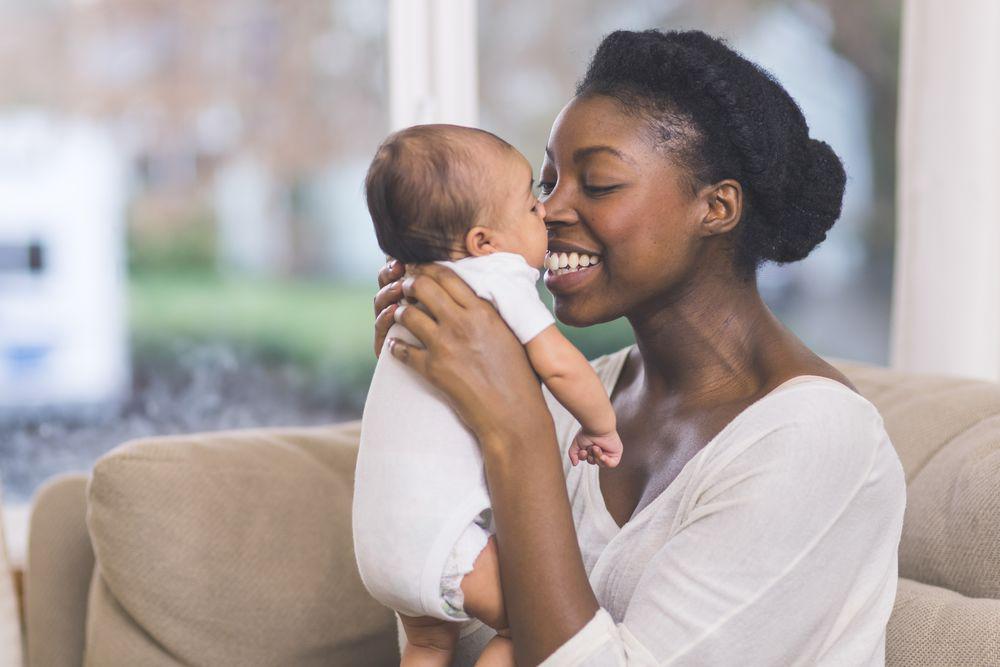 Woman holding baby