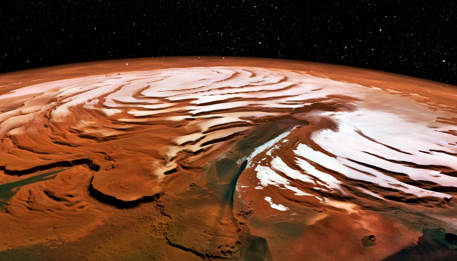 Mars' north polar cap