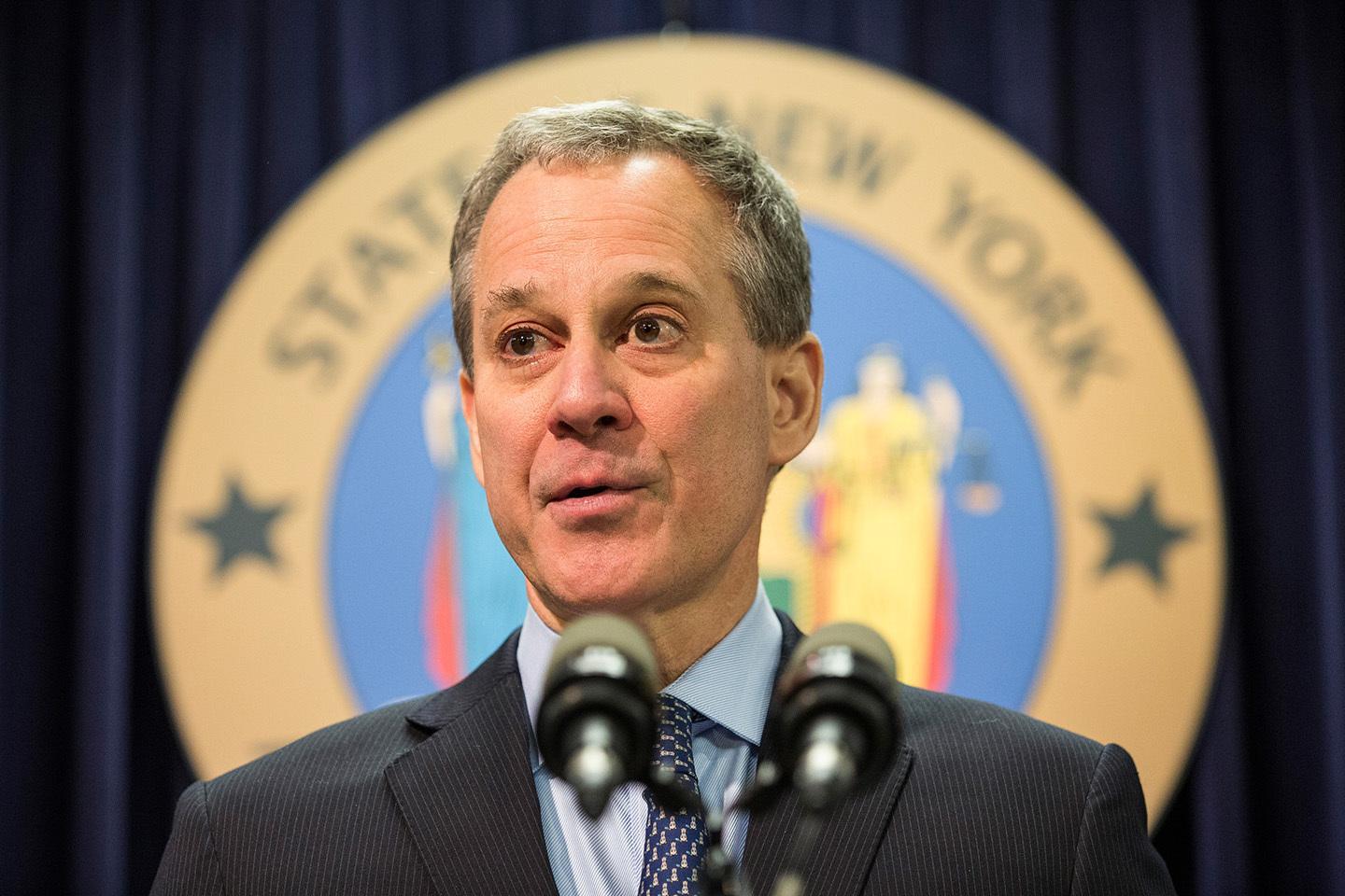 New York State Attorney General Eric Schneiderman speaks at a press conference announcing new guidelines and testing standards that GNC will adhere to for their herbal supplements and extracts on March 30, 2015 in New York City.