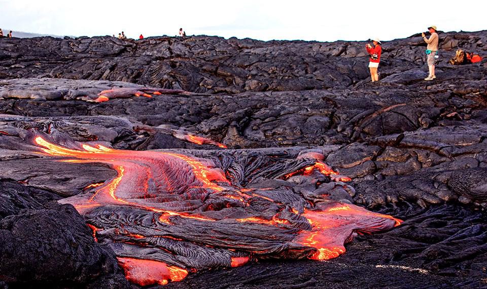 Kilauea lava, as seen in August 2017.