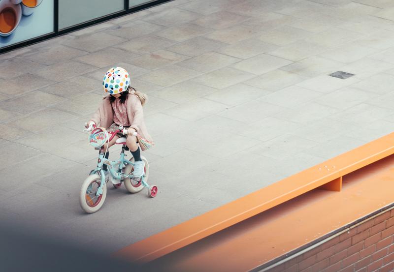 A Mindful Approach to Restoring Your Balance in Body, Mind and Spirit, by Judy Marano. Photograph of girl on training bicycle by David Clarke