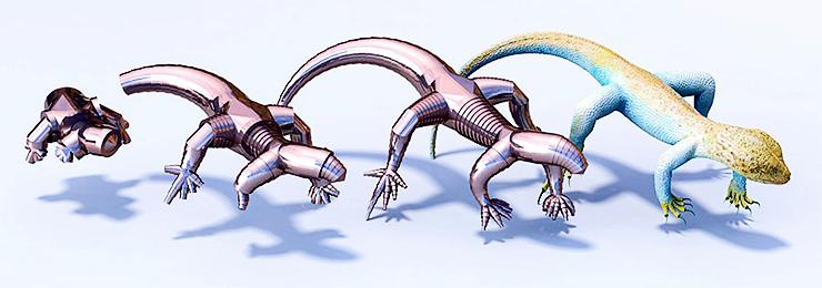 telescoping lizard bot design