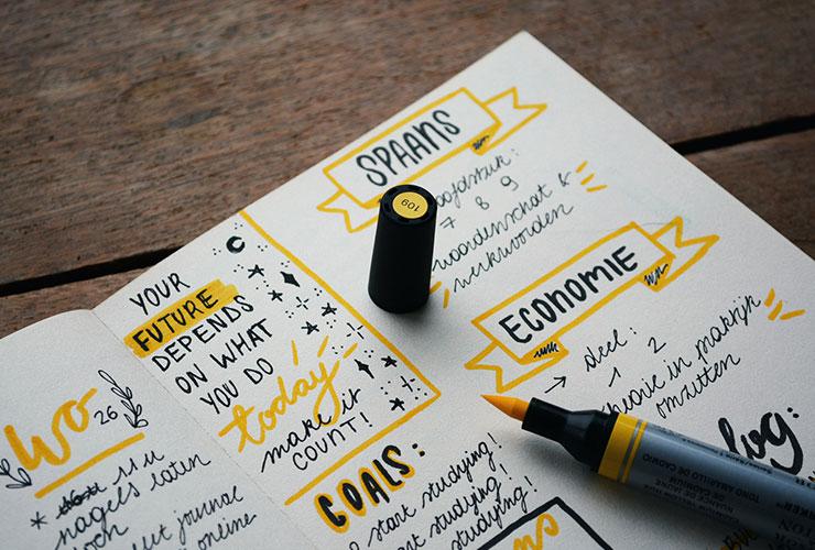 4 Mindsets That Can Drive You Towards Success by Jayme Hammit. Photograph of a goal setting journal by Estee Janssens