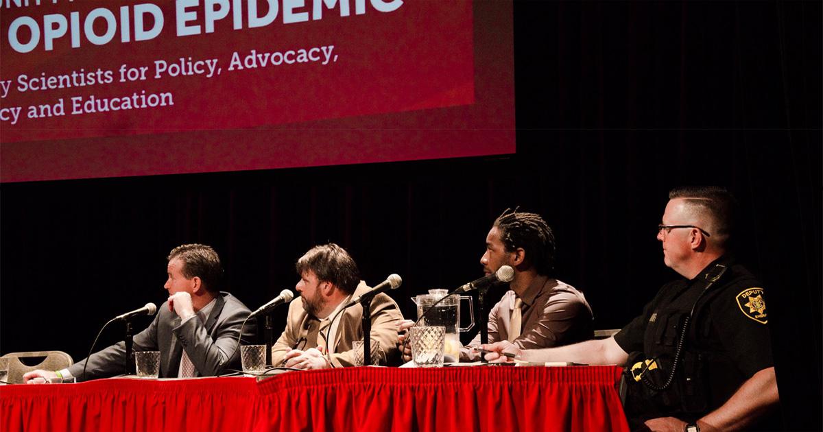 Panel of speakers at the Opioid Epidemic Forum.