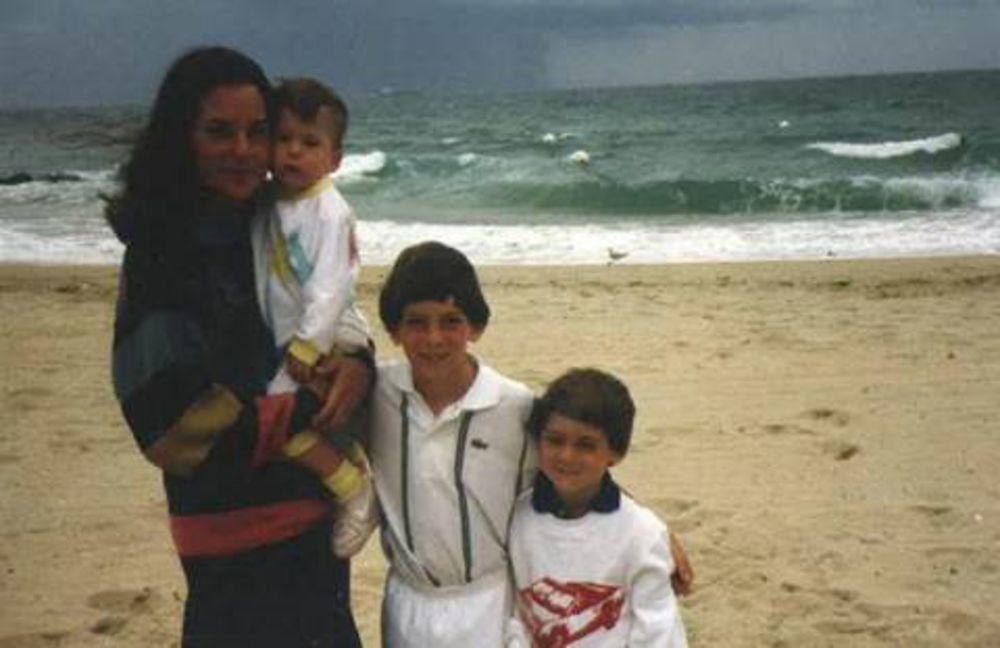 Carol with her three children when they were younger