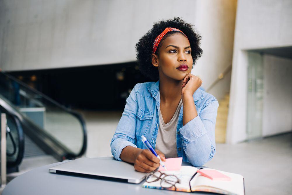 Woman writing
