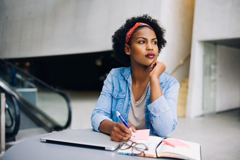 Woman writing 