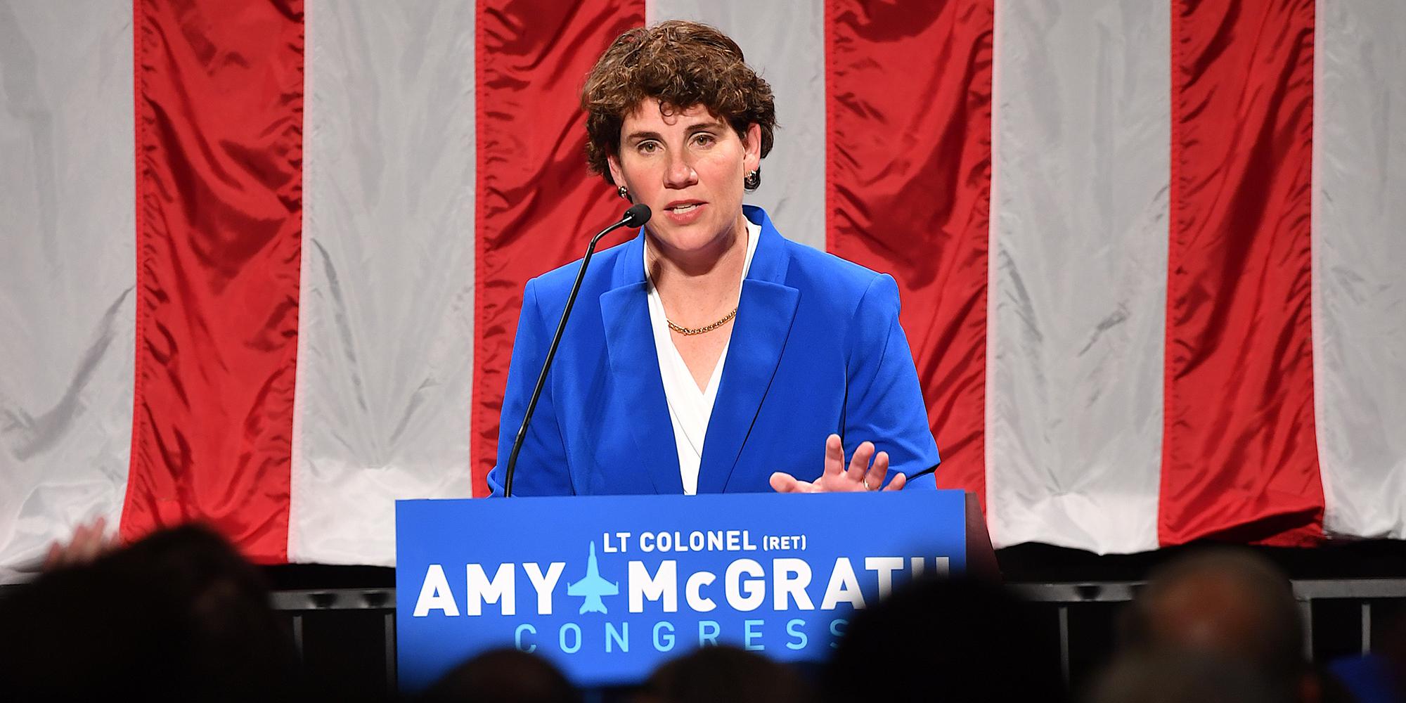In the wake of a close 2018 election loss, former combat pilot Amy McGrath’s campaign has broken fund-raising records.